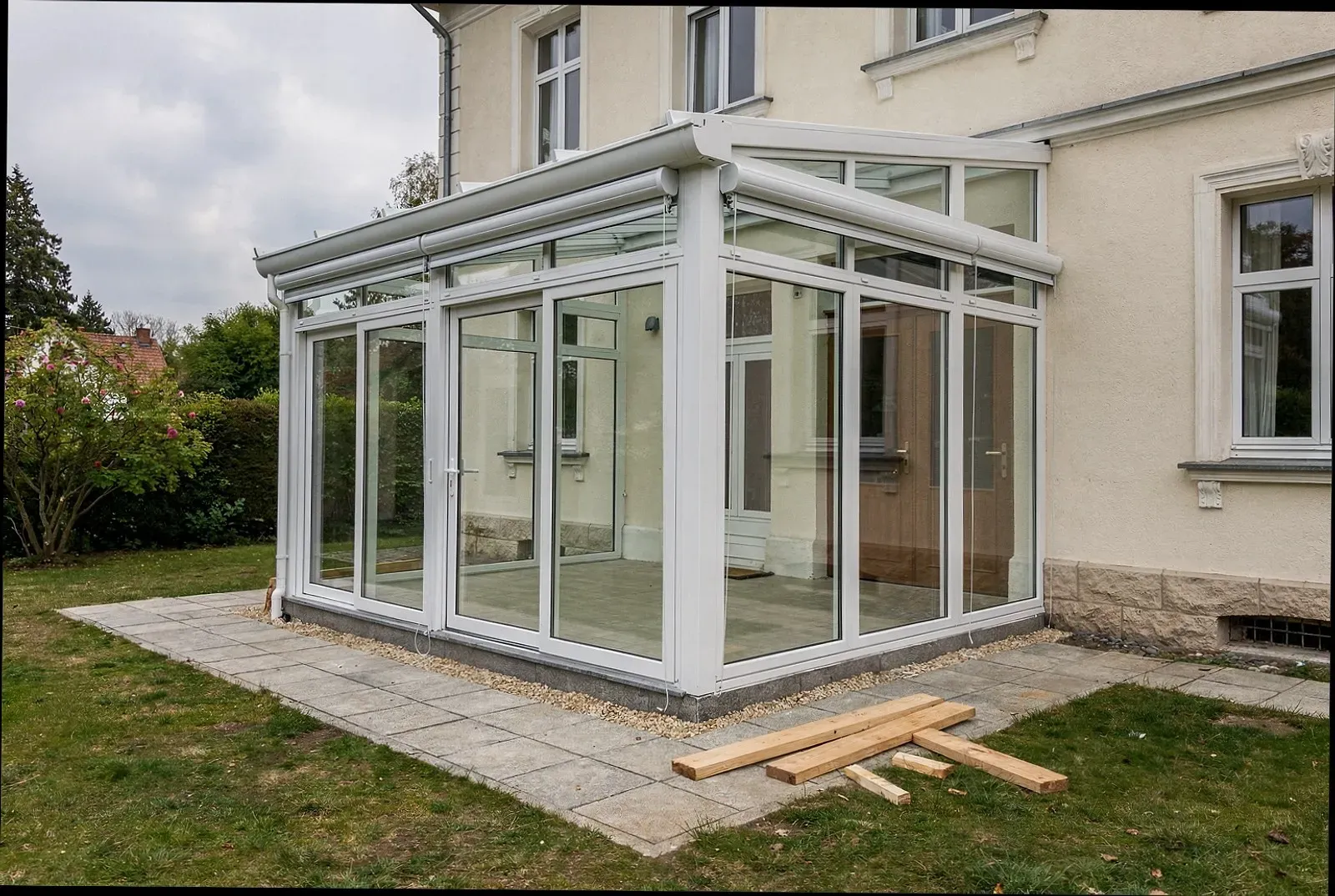 Fertig montierter Kaltwintergarten in Münster